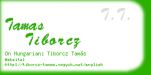 tamas tiborcz business card